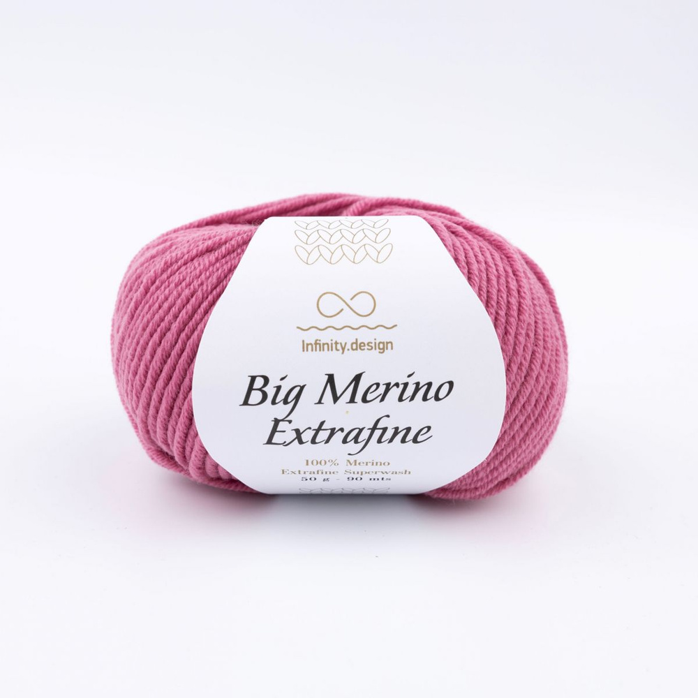 Пряжа для вязания Infinity Design Big Merino Extrafine (4023 Old Rose) 4 мотка по 50 г/95 м  #1