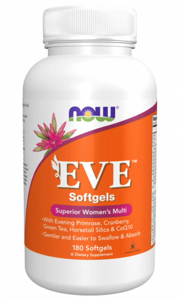 NOW Eve Women's Multiple Vitamin ЕВА Витамины и Минералы для Женщин, 180 гелевых капсул  #1