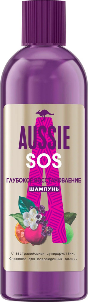 Шампунь женский Aussie / Осси SOS Глубокое восстановление для поврежденных волос, с австралийскими суперфруктами, #1