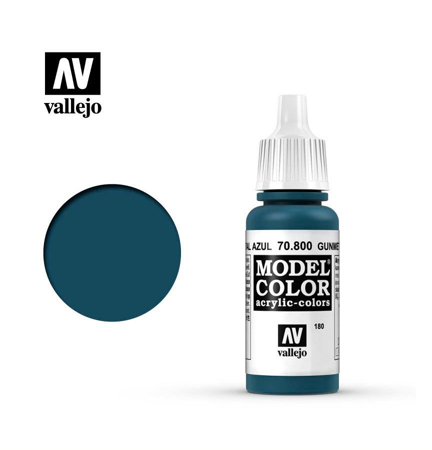 Краска Vallejo "Model Color" / 70.800 Gunmetal Blue 17 мл #1