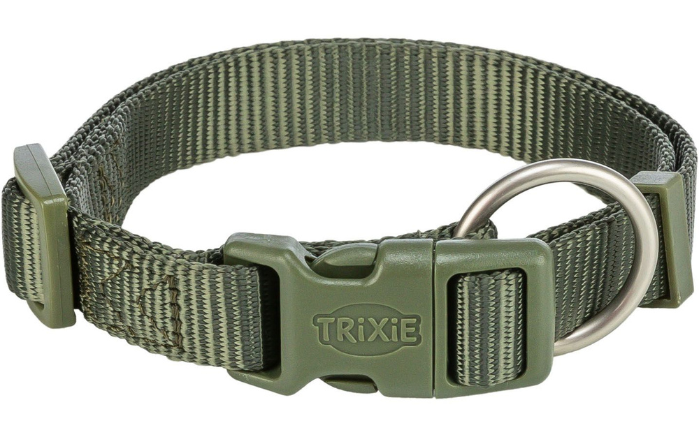 Ошейник "TRIXIE" для собак "Premium Collar",(XS-S), 22-35см/10мм, нейлон, цвет: оливковый  #1