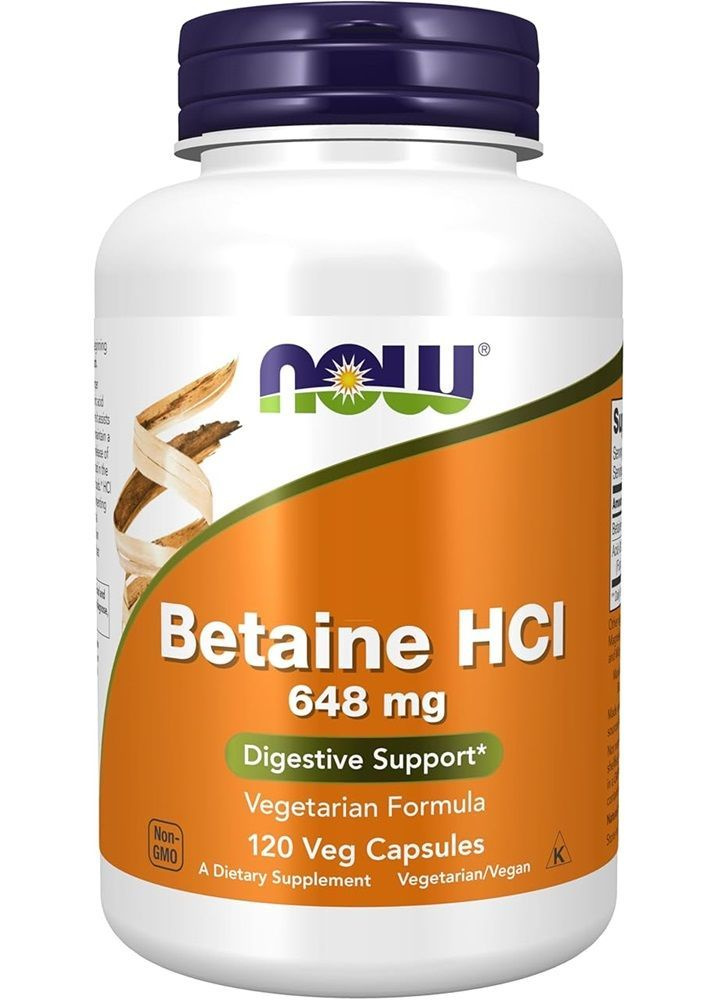 Betaine HCI, Бетаин 648 мг 120 капсул #1