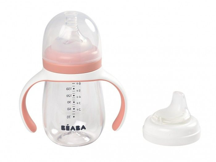 Поильник Beaba Learning Cup 2 в 1 210 мл old pink #1