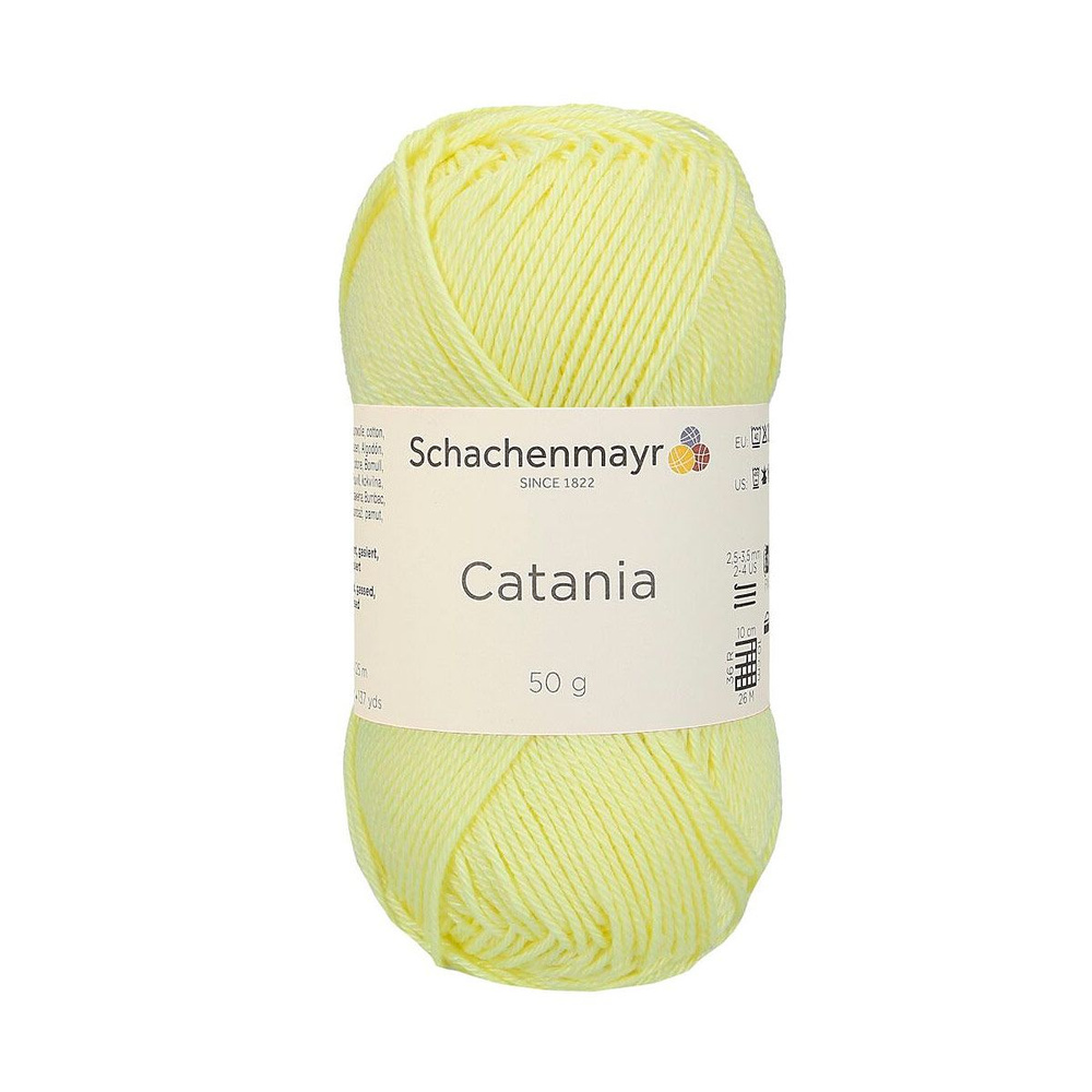 Catania /Катания/ пряжа Schachenmayr Originals, 100% хлопок, 50г/125м, арт. 9801210 цвет 00100, mimose #1