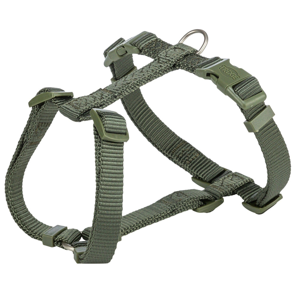 Шлейка Premium H-harness, Trixie (M-L, 52-75 см/20 мм, оливково-зеленый, 203433)  #1