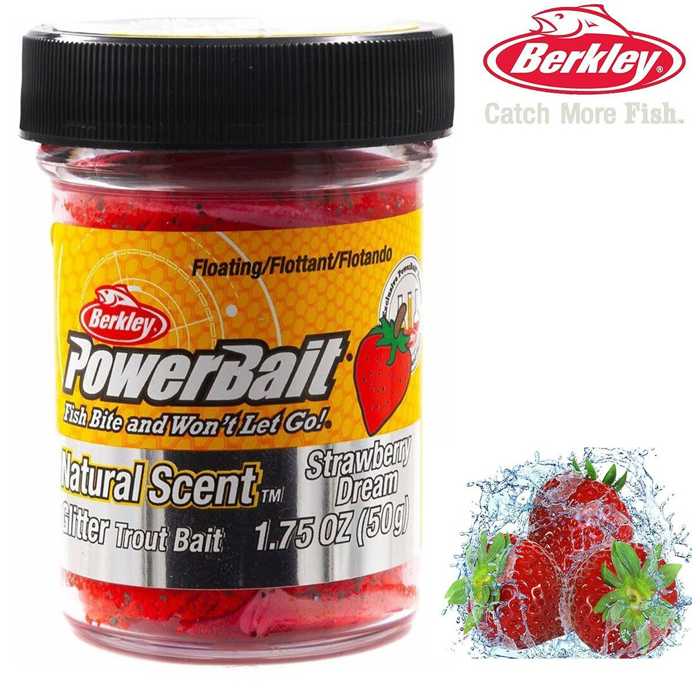 Паста Berkley PowerBait Natural Scent Trout Bait Strawberry Dream 50g #1