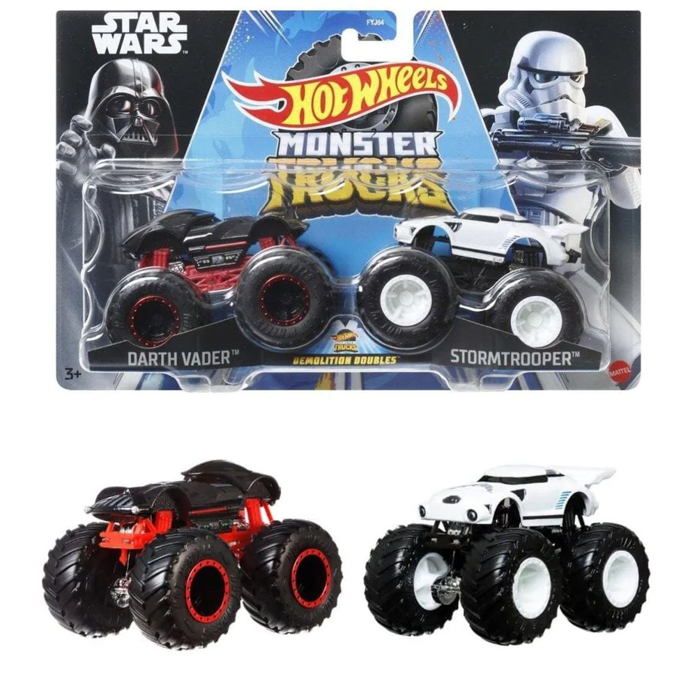 HWN68 Hot Wheels набор машинка металлическая Monster Trucks ; Монстр-трак коллекционная масштабная модель #1