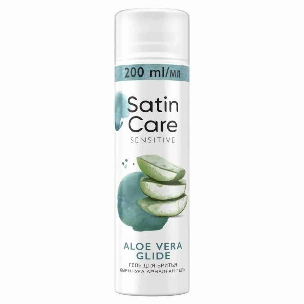 Gilette Гель для бритья Satin Care, Aloe Vera, 200 мл #1