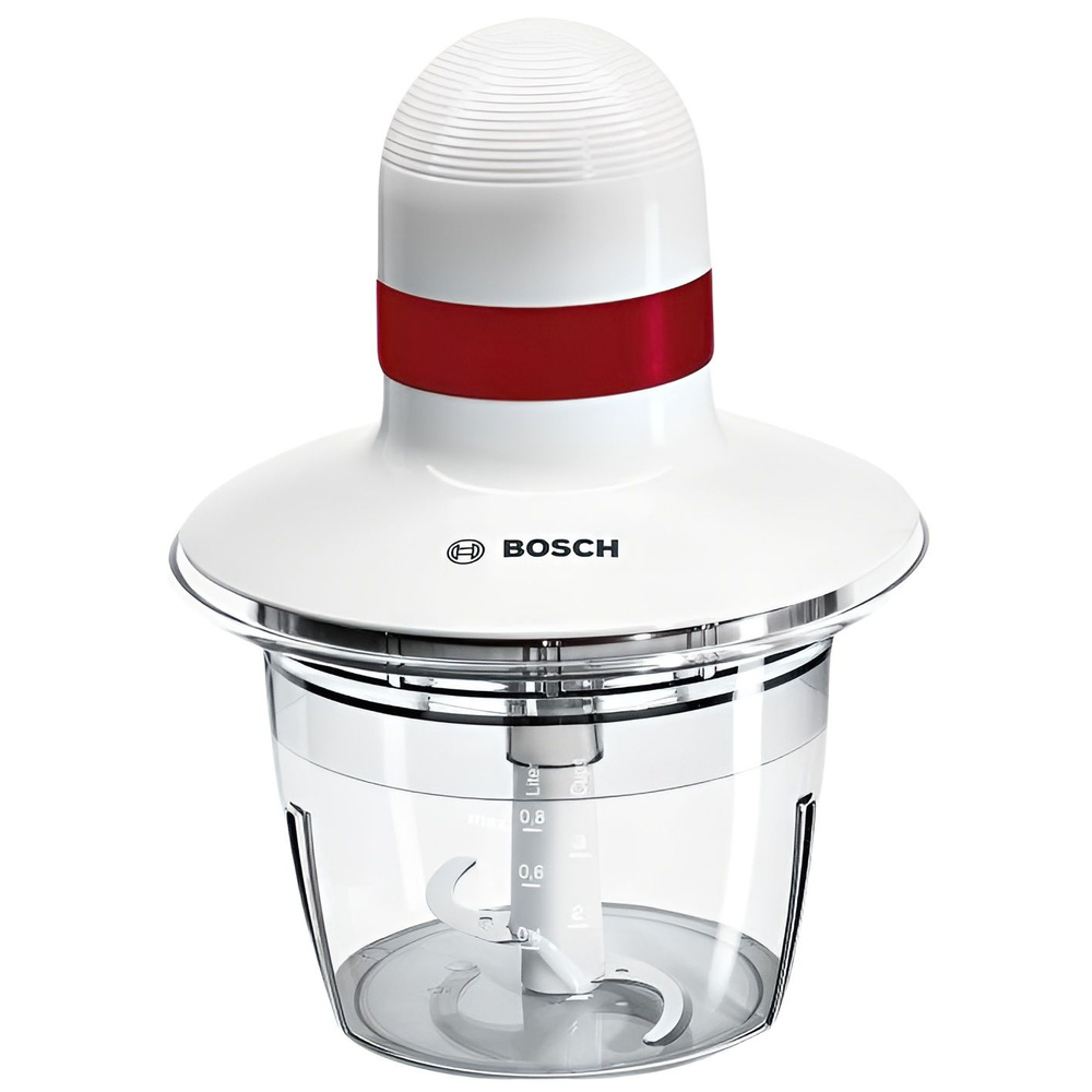 Bosch Измельчитель электрический MMRP1000,YourCollection, 0,8 л, 400 Вт, белый/красный  #1