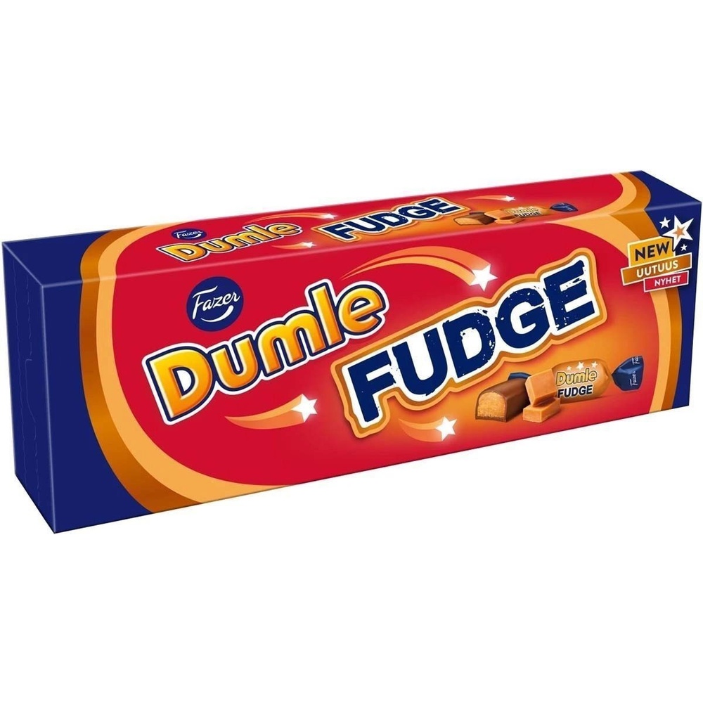 Конфеты Fazer Dumle Fudge карамель в шоколаде, 320г (Новогоднее) #1