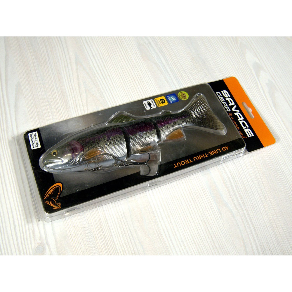 Приманка свимбейт Savage Gear 4D Line Thru Trout 25см 193гр MS Rainbow Trout 57399  #1