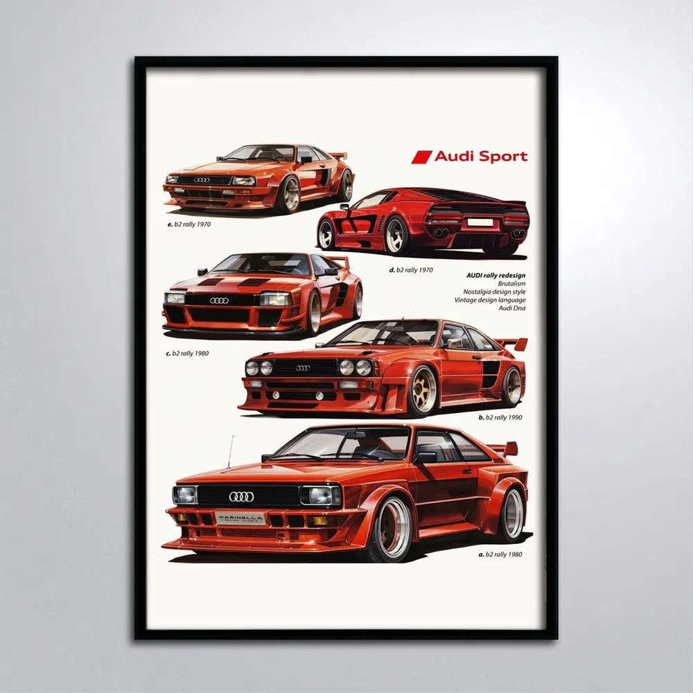 ENDORPHIN POSTER Дизайнерский коллаж Audi rally 50х70 4922453661 #1