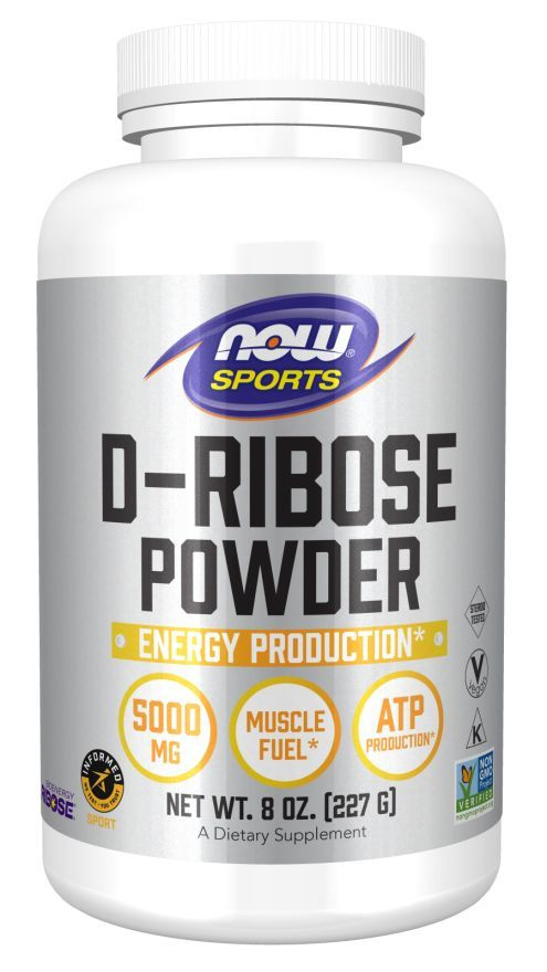 Рибоза порошок 227 г, Пищевая добавка Now Ribose Pure Powder 8 oz, Повышает выносливость и работоспособность, #1