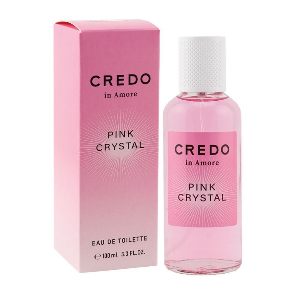 Туалетная вода женская 100 мл Credo in Amore Pink Crystal цветочный, свежий, цитрусовый; подарок маме #1