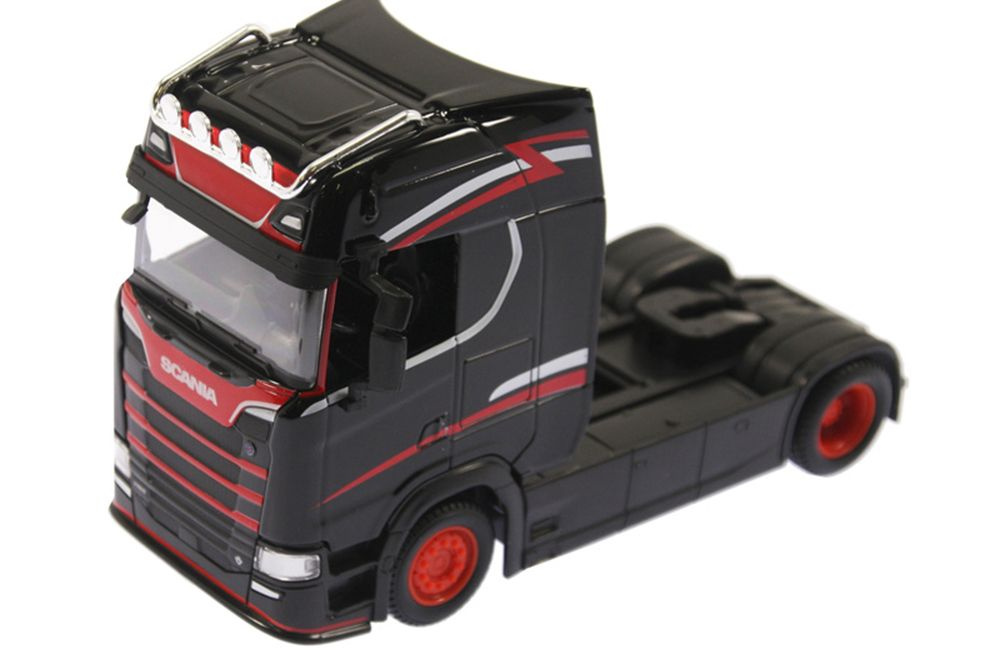 Модель коллекционная Scania S770 V8 tractor truck 2-ASSI 2021 black #1