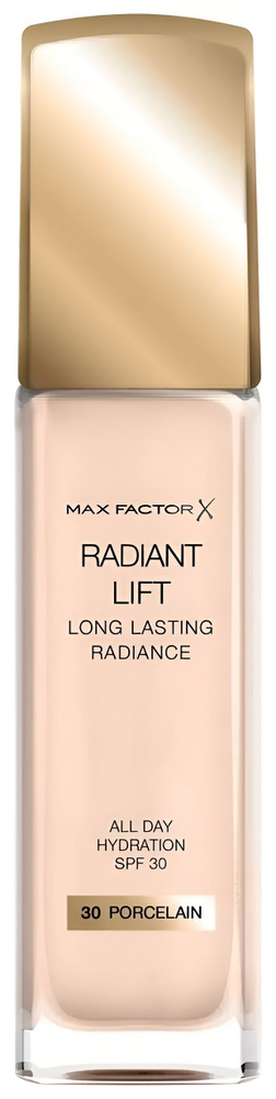 MAX FACTOR radiant lift foundation, long lasting radiance, тональная основа, оттенок 30 Porcelain 30 #1