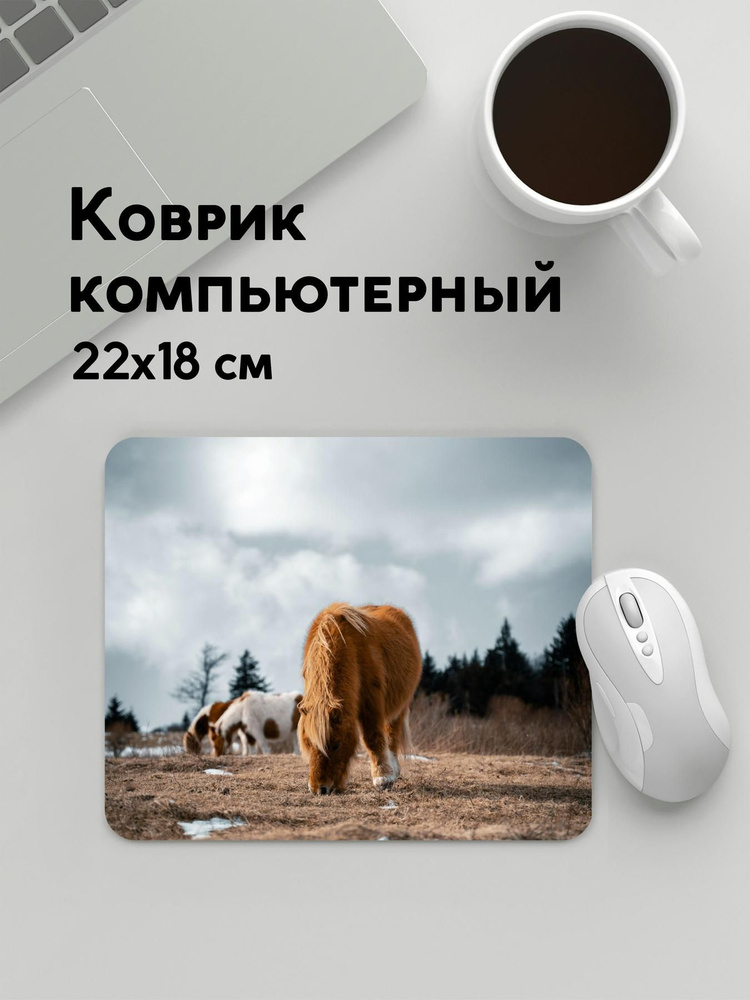 PANiN Коврик для мыши MousePad22x18WC_WC147495, светло-серый, серый #1