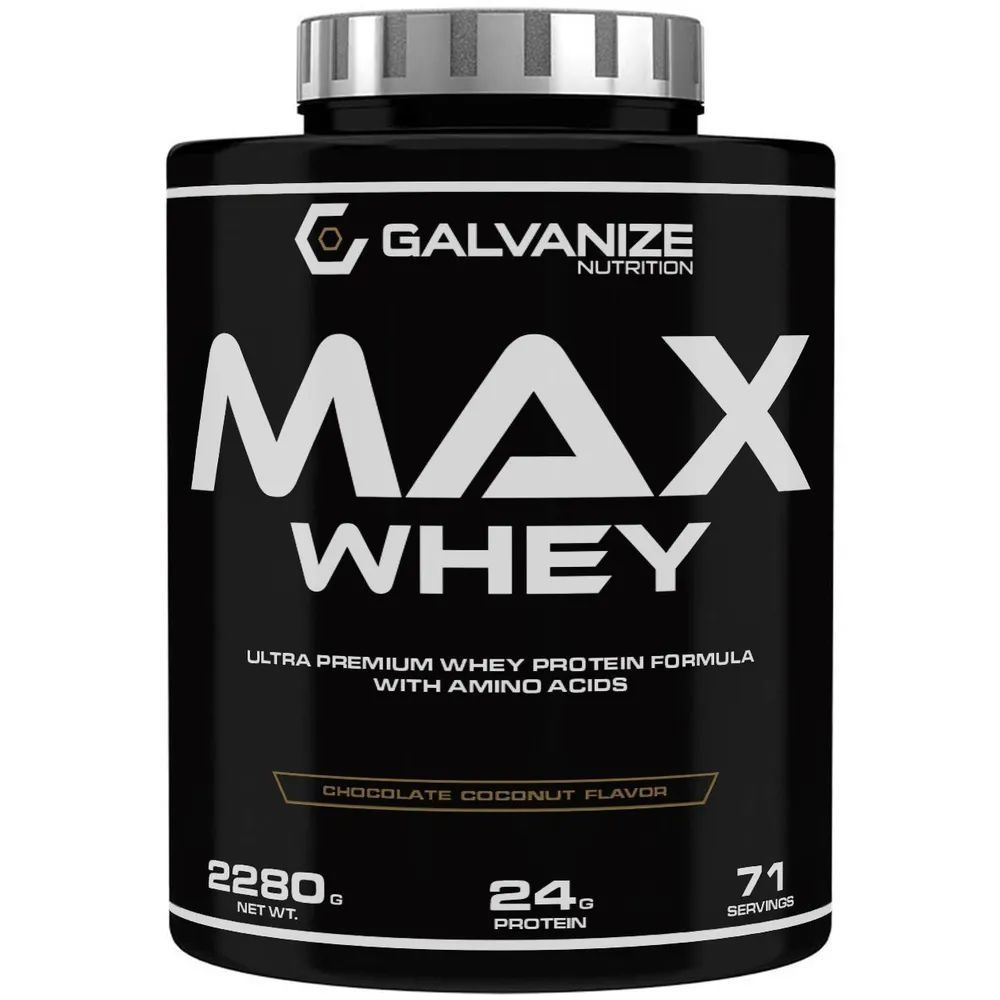 Протеин сывороточный 73 порций, 2280 г Max Whey Galvanize Nutrition для набора мышечной массы / протеиновый #1