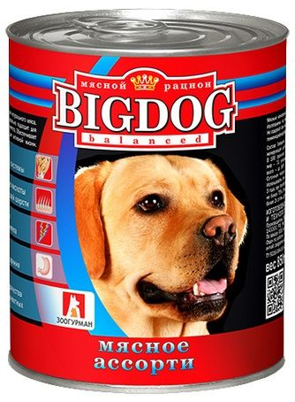 Корм влажный для собак ЗООГУРМАН Big Dog Мясное ассорти 850 г  #1