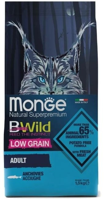 Корм Monge Bwild Adult для взрослых анчоусы 1.5 кг #1