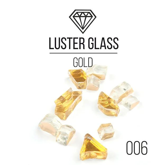 Стеклянная крошка LusterGlass Premium, Gold, 500гр #1