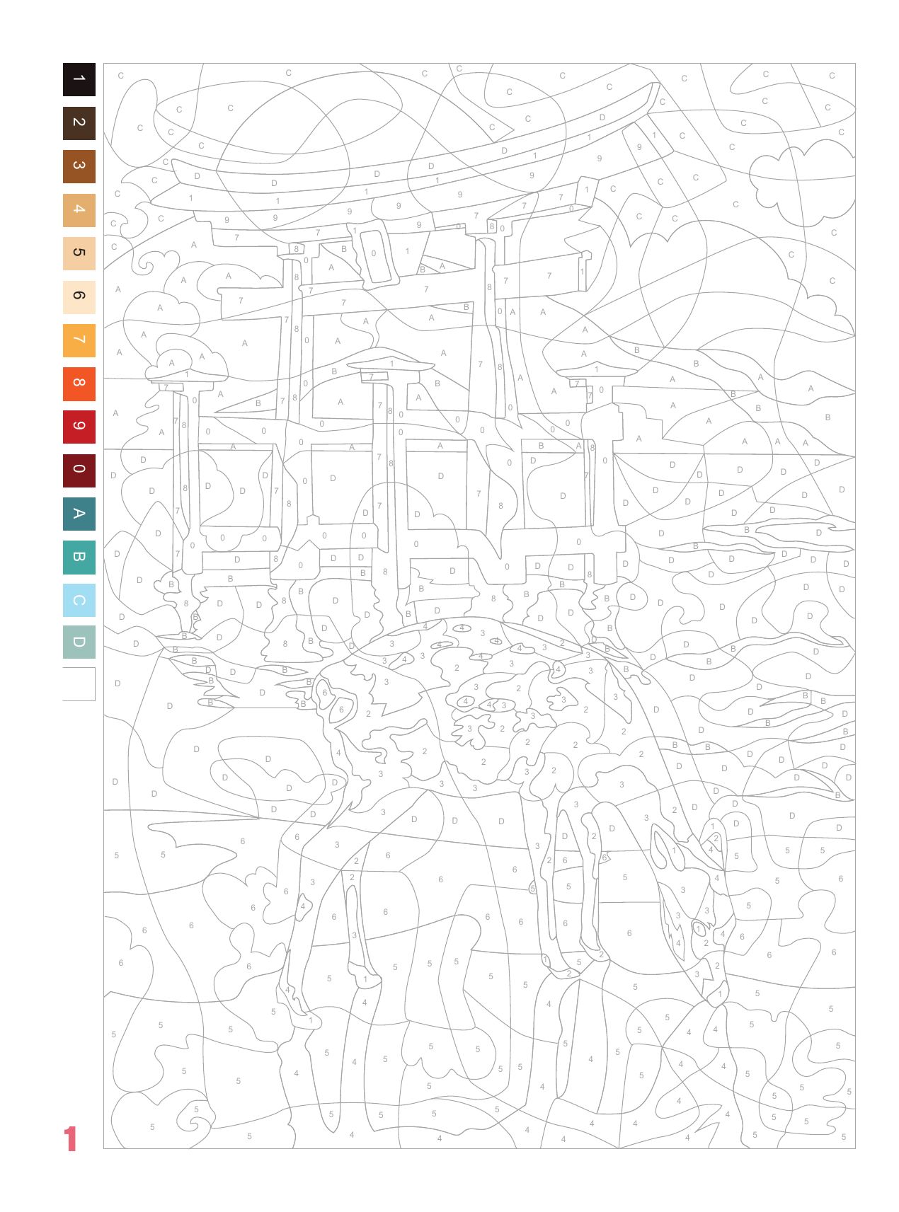 Прекрасная Япония. Раскраска по номерам | Animals Coloring Book - Ozon image 7