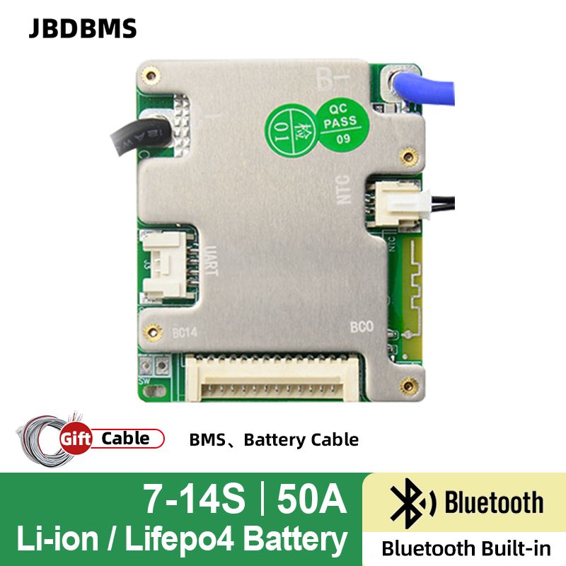JBDSmartBMS24v36v48v20a30a40a50a7s8s9s10s11s12s13s14sbtuartli-ionLFPBMSдляe-bikeSmartBalanceBoard