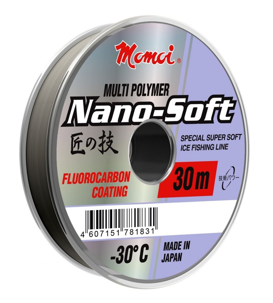 Леска Nano-Soft Winter 0,234 мм, тест 6,0 кг, 30 м, прозрачная #1