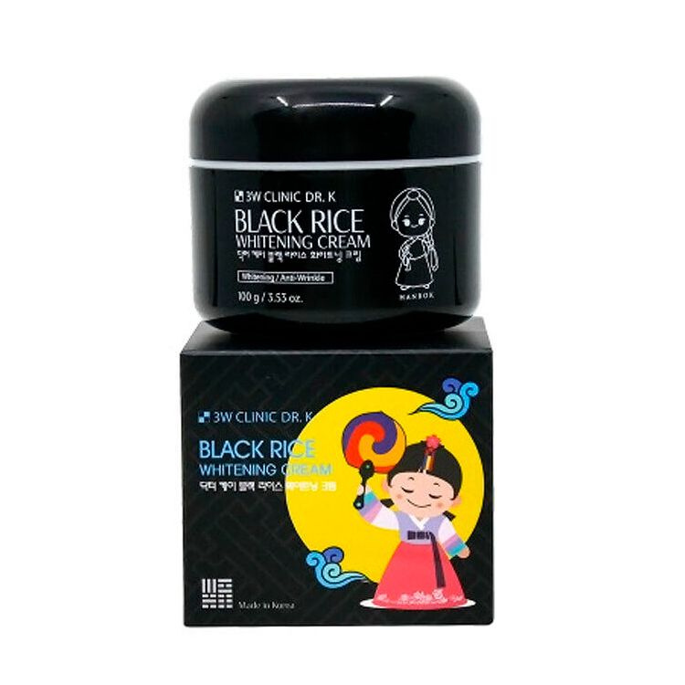 3W Clinic Отбеливающий крем c экстрактом черного риса DR.K Black Rice Whitening Cream  #1