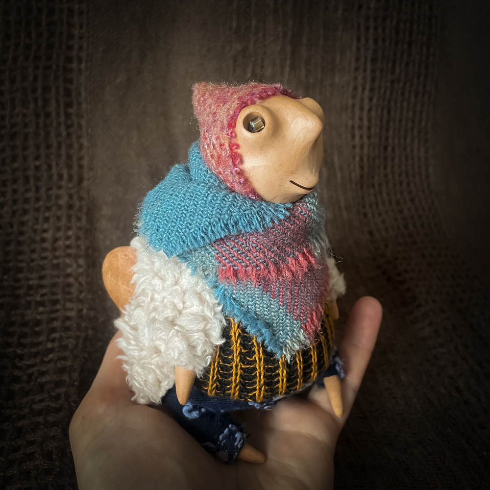 Авторская кукла ангел Валериан. Интерьерная игрушка ручной работы (керамика, текстиль). Домовой, оберег, #1