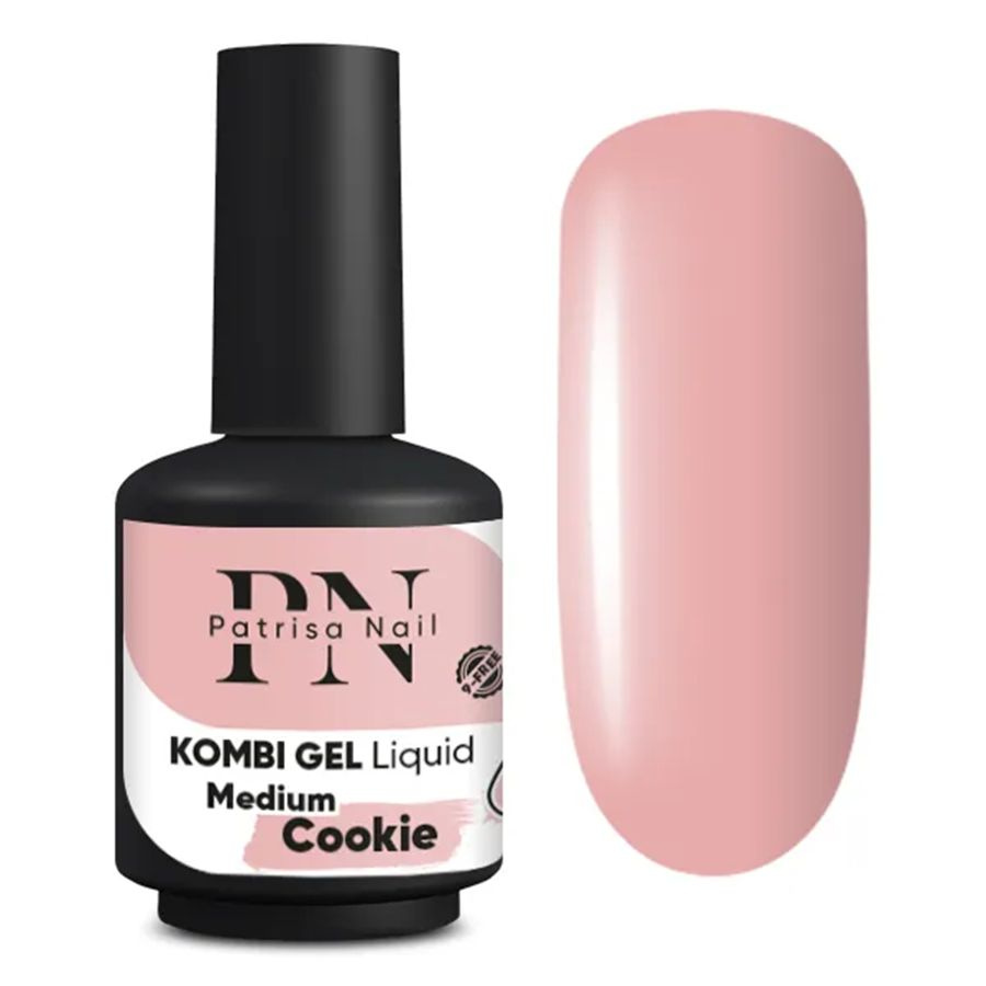 Patrisa Nail, Полигель для ногтей камуфлирующий Kombi Gel Liquid Medium Cookie 16 мл  #1