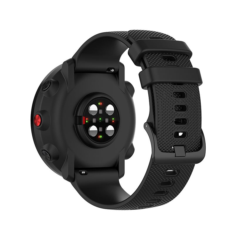 Силиконовый ремешок 22 мм для смарт часов Polar Vantage M/Garmin Active/Huawei Watch GT - черный  #1