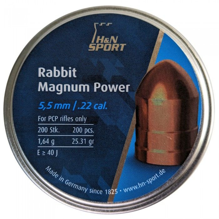 Пули для пневматики H&N Rabbit Magnum Power 5,5 мм 1,67 г (200 шт) #1