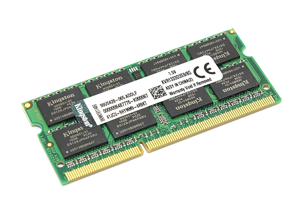 AiTech Оперативная память Память Kingston DDR3 SODIMM 8GB 1333MHz 204PIN 1x (Память Kingston DDR3 SODIMM #1