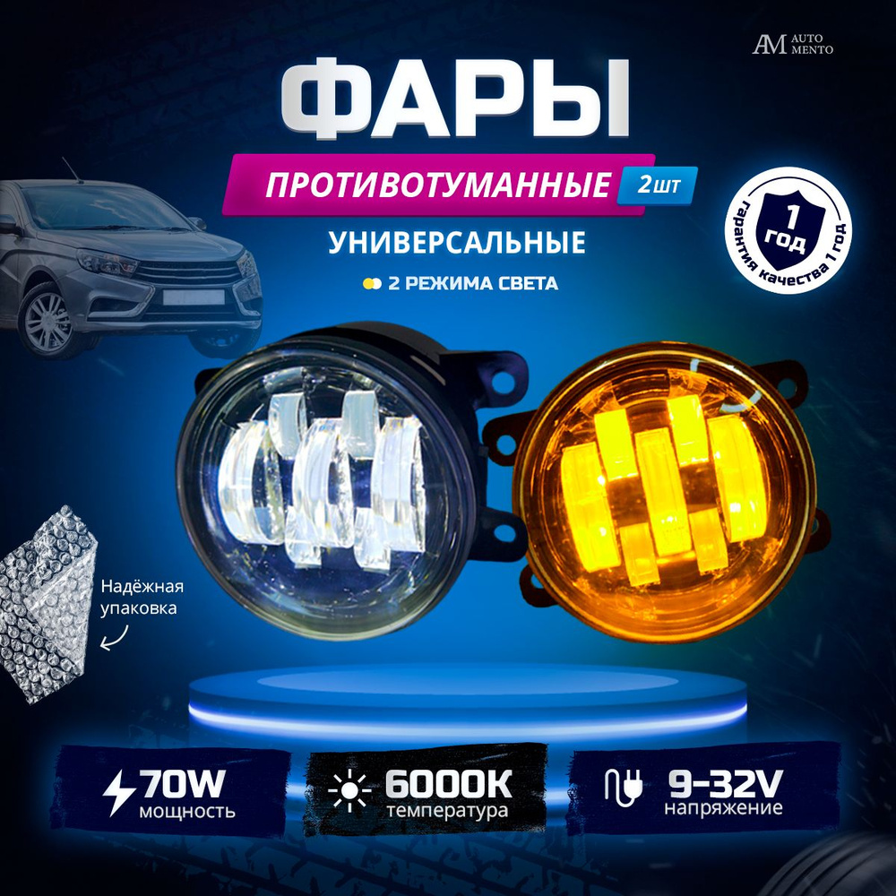 Фары противотуманные Auto Mento, H11 купить по выгодной цене в  интернет-магазине OZON (1419274956)