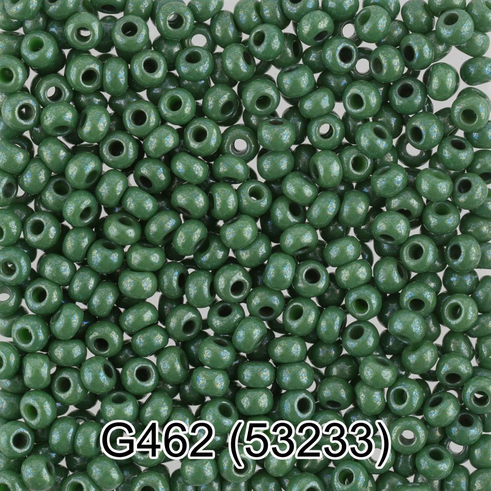 Бисер Чехия "GAMMA" 10/0 2.3 мм 5 г 1-й сорт G462 т.зеленый ( 53233 ), 1 шт. в заказе  #1