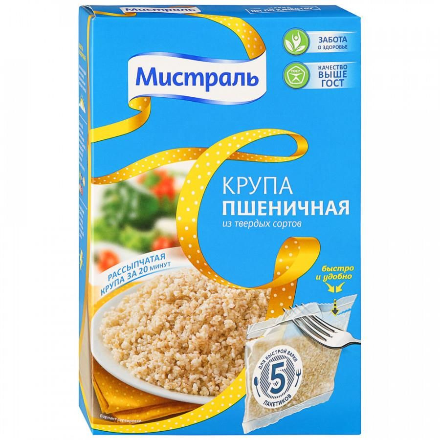 Крупа МИСТРАЛЬ Пшеничная 5x80 г, 1 шт #1