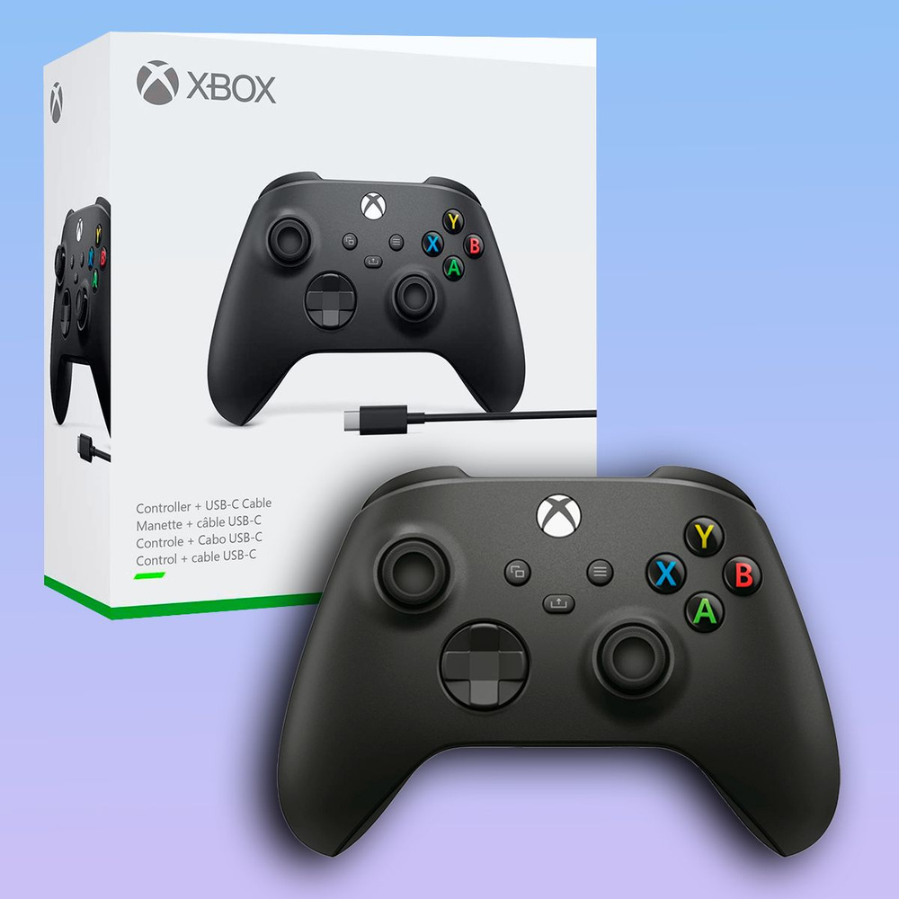 Геймпад Геймпад XBOX Series/One X/S Controller Wireless Carbon Black + кабель USB Type-C, Bluetooth, #1