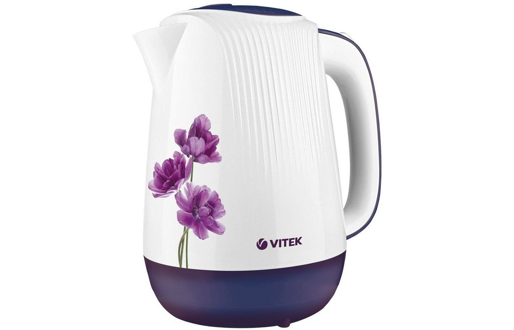 VITEK Электрический чайник VT-7061, фиолетовый, белый #1