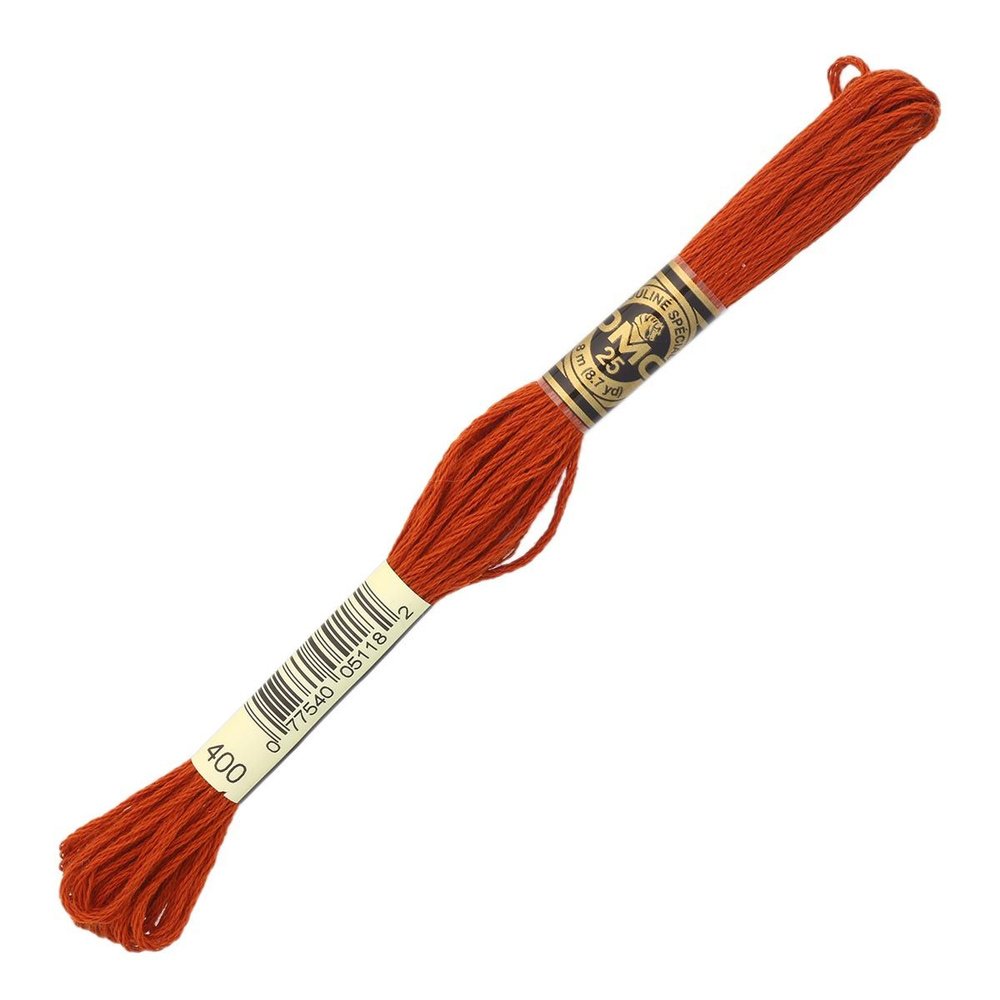 Мулине ДМС нитки для вышивания DMC, 8 м, 1 шт, цвет 400 #1