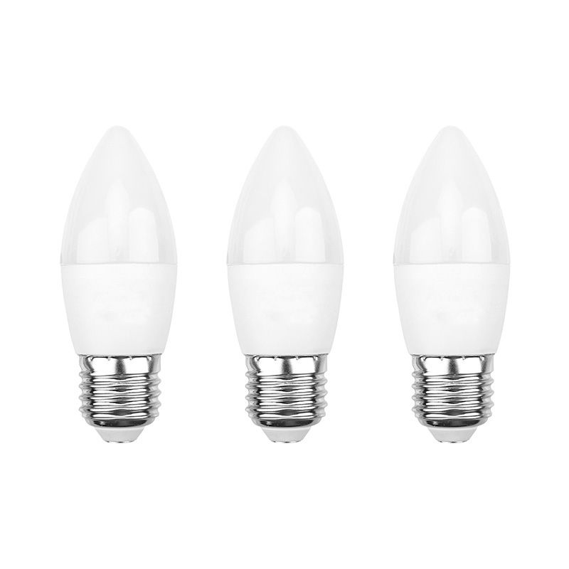 Лампа светодиодная Свеча CN 7,5Вт E27 713Лм 4000K нейтральный свет (3 шт/уп) REXANT 3 упак арт. 604-021-3 #1