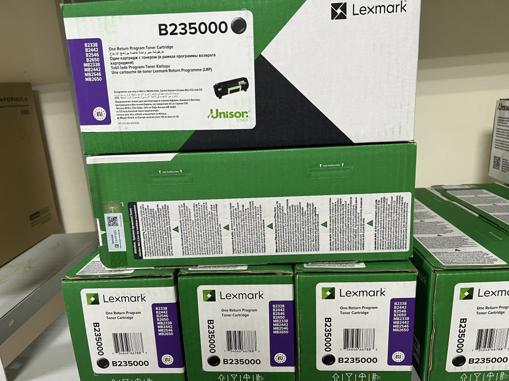 Картридж Lexmark B235000 черный B2338dw, MB2338adw, B2442dw, MB2442adwe, B2546dw, MB2546adwe, B2650dw, #1