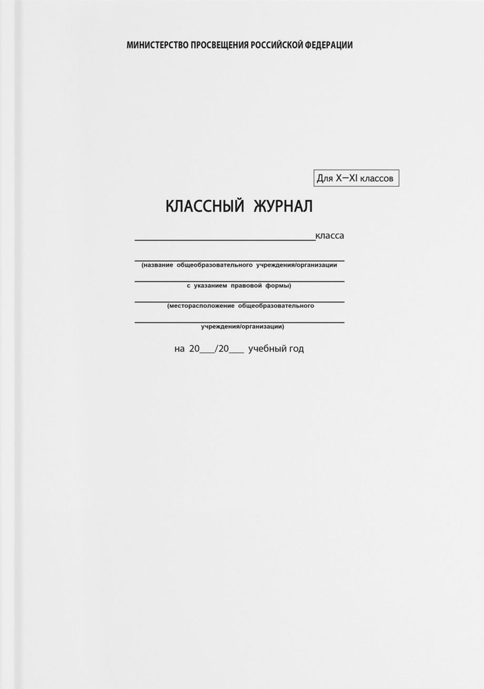 Классный журнал 10-11 классы (5193) #1