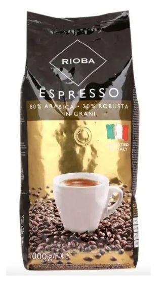 Кофе в зернах RIOBA Gold Espresso, 80% арабика, 20% робуста, 1 кг #1