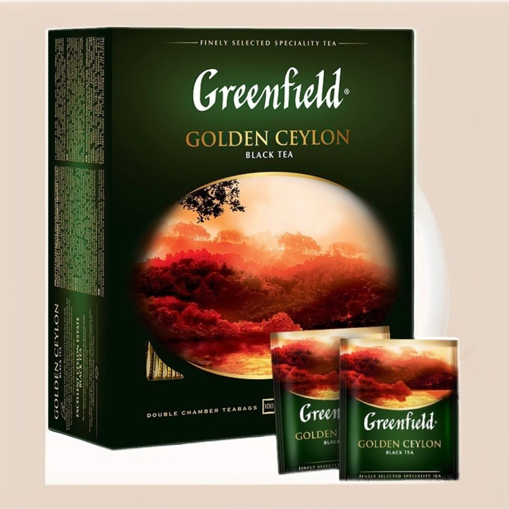 Чай Greenfield черный Golden Ceylon листовой 100 пакетиков #1