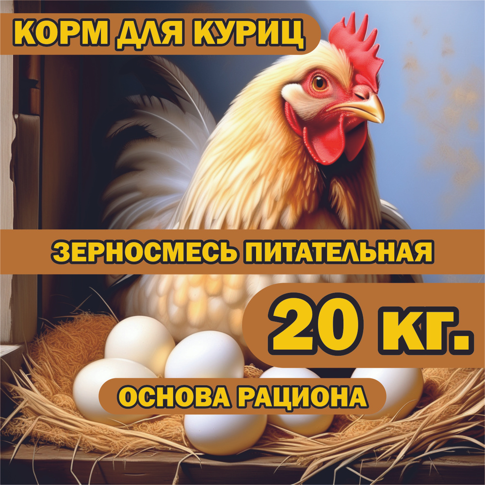 Корм для куриц 20 кг питательный, зерносмесь #1