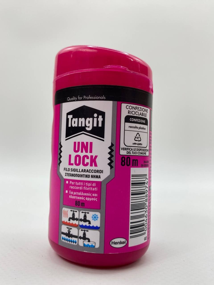 Нить (нитка) сантехническая 80м монтажная Henkel Tangit Uni-Lock ОРИГИНАЛ, для герметизации резьбовых #1
