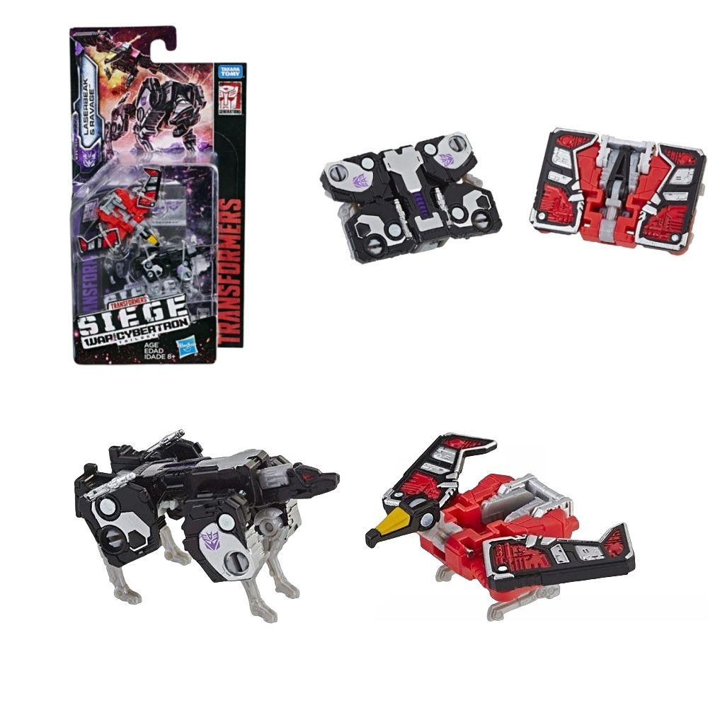 Трансформеры Hasbro Игрушка Transformers Siege War For Cybertron Trilogy WFC-S18 Laserbeak & Ravage 4cm*2 #1