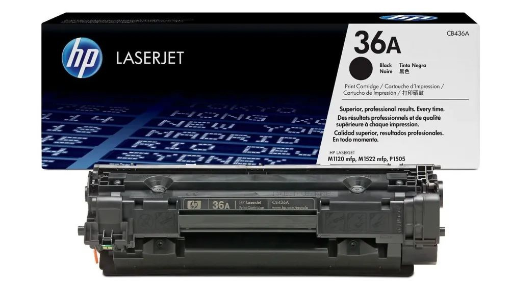 Картридж оригинальный HP 36A (CB436A) Black для принтера HP LaserJet P1505; LaserJet P1500  #1