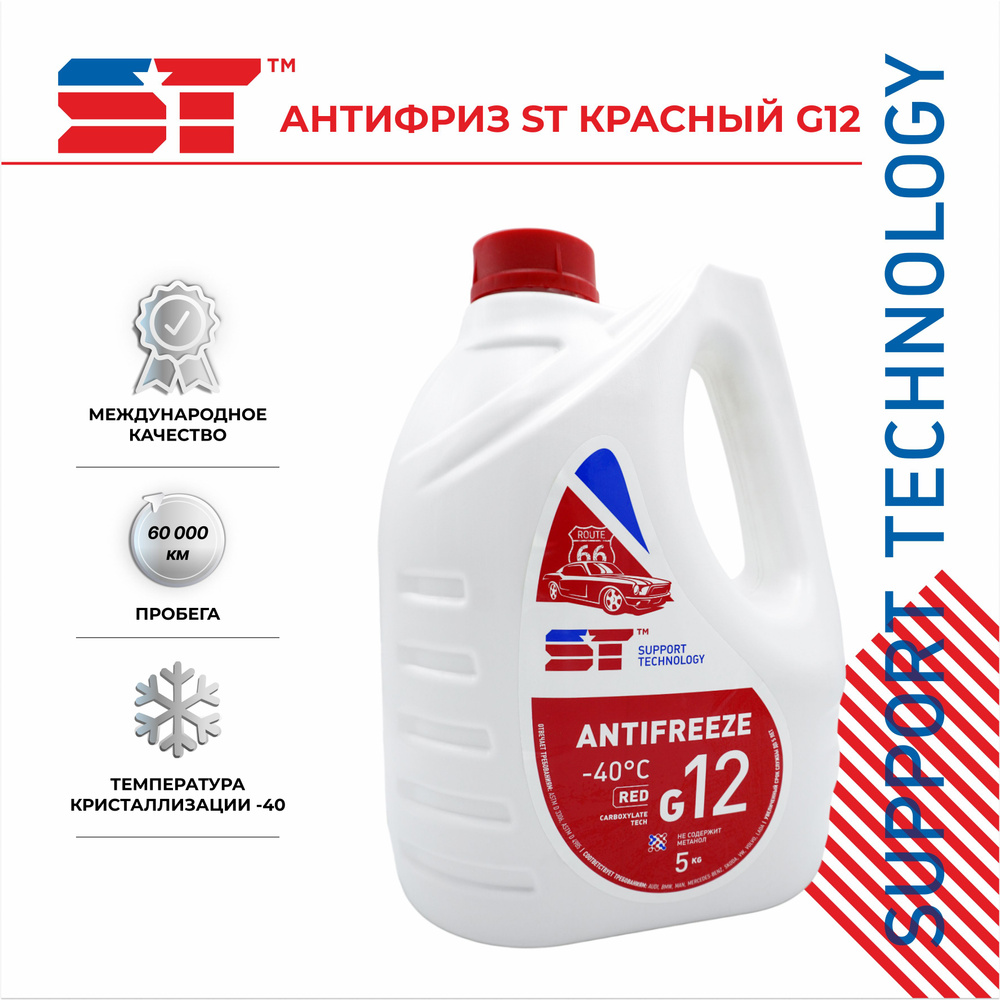 SUPPORT TECHNOLOGY Антифриз до -40°С, 5 л #1